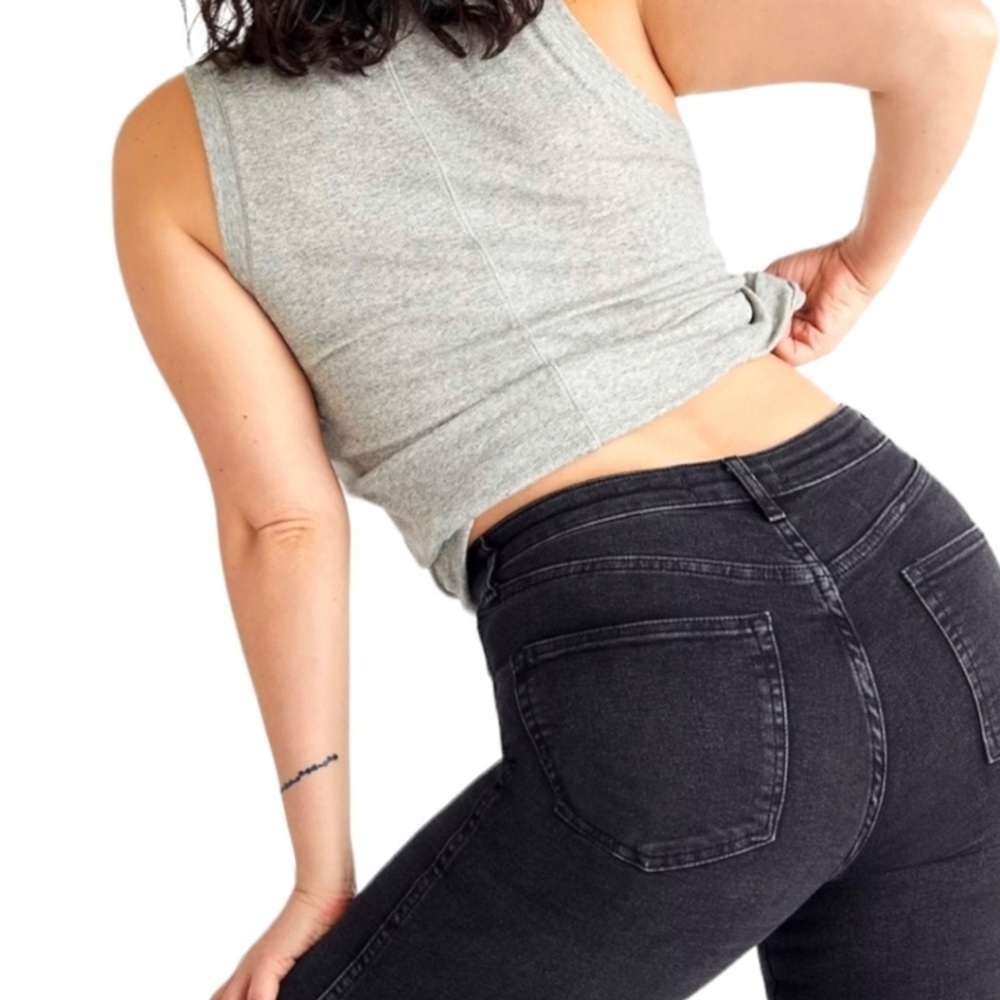 Free People Raw High Rise Jegging in Washed Black - Picture 3 of 8
